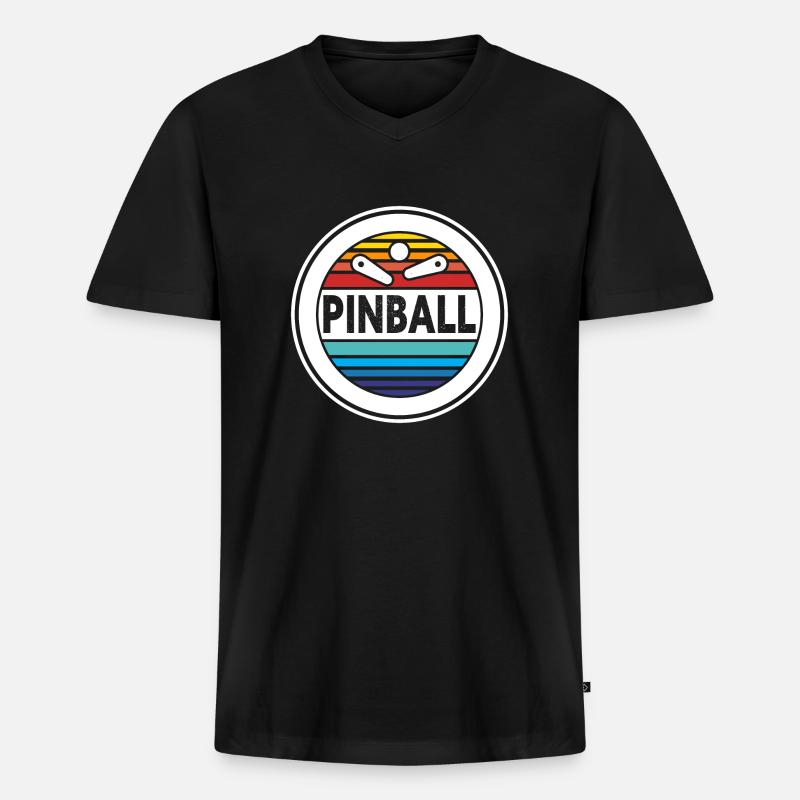 Flipper, Flipper - Männer Premium Bio T-Shirt mit V-Ausschnitt - Schwarz