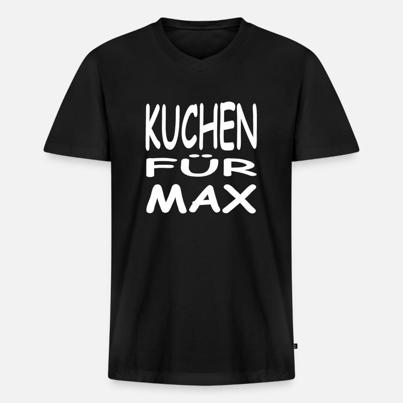 Kuchen - Männer Premium Bio T-Shirt mit V-Ausschnitt - Schwarz