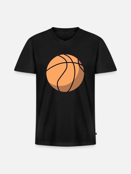 Basketball - Men's Premium Organic T-shirt with V-neck - black