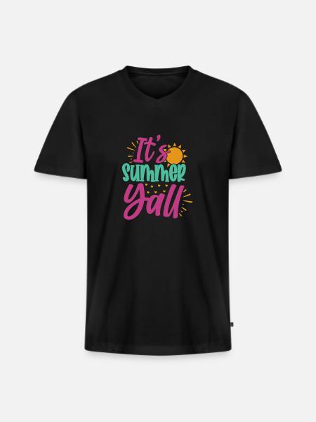 Its Summer Yall-01 - Men's Premium Organic T-shirt with V-neck - black