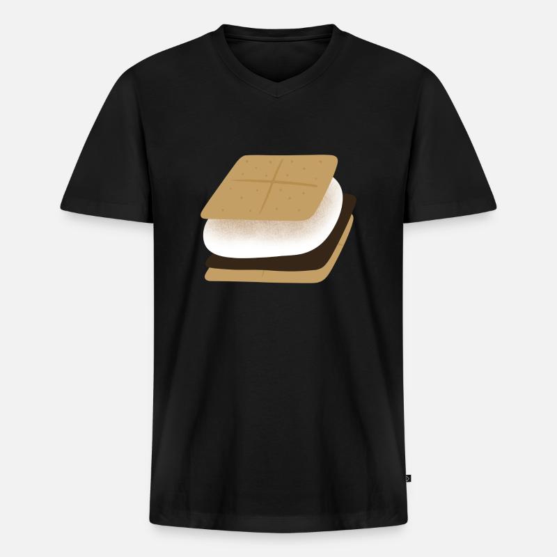 Smores - Männer Premium Bio T-Shirt mit V-Ausschnitt - Schwarz