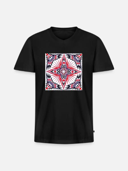 LMNArt - Men's Premium Organic T-shirt with V-neck - black