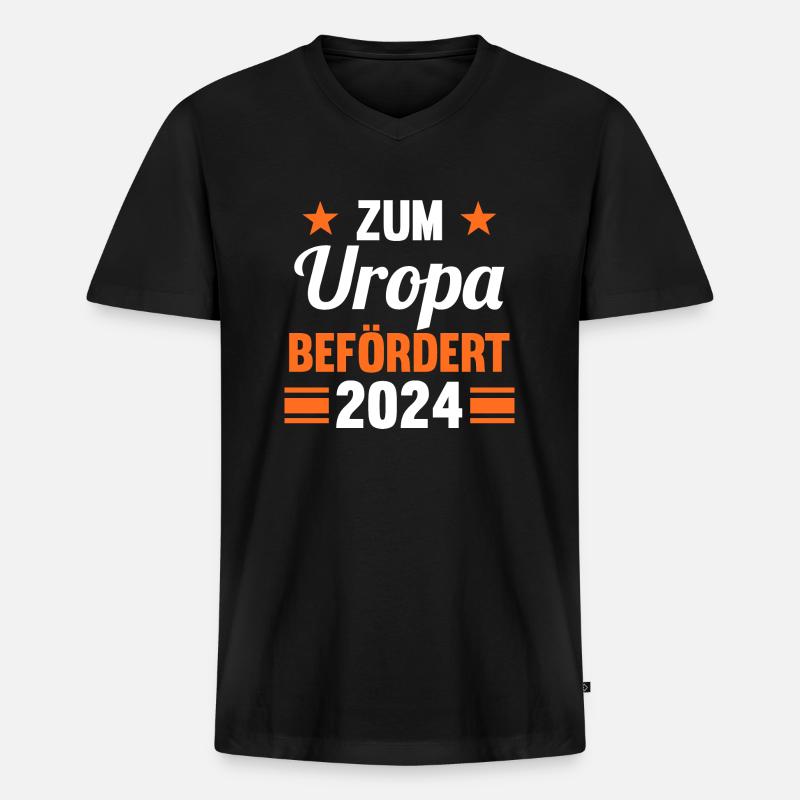 Werdender Uropa 2042 - Männer Premium Bio T-Shirt mit V-Ausschnitt - Schwarz