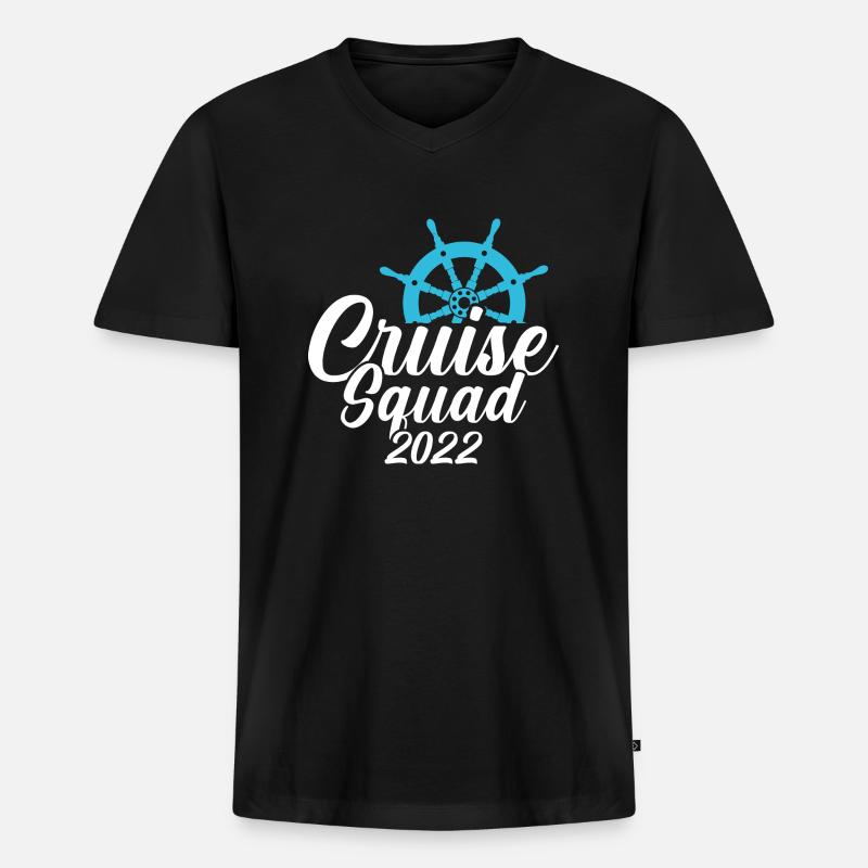 4 Cruise Squad 2022 - Männer Premium Bio T-Shirt mit V-Ausschnitt - Schwarz