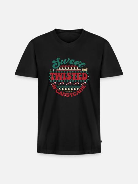 Sweet but twisted - Men's Premium Organic T-shirt with V-neck - black