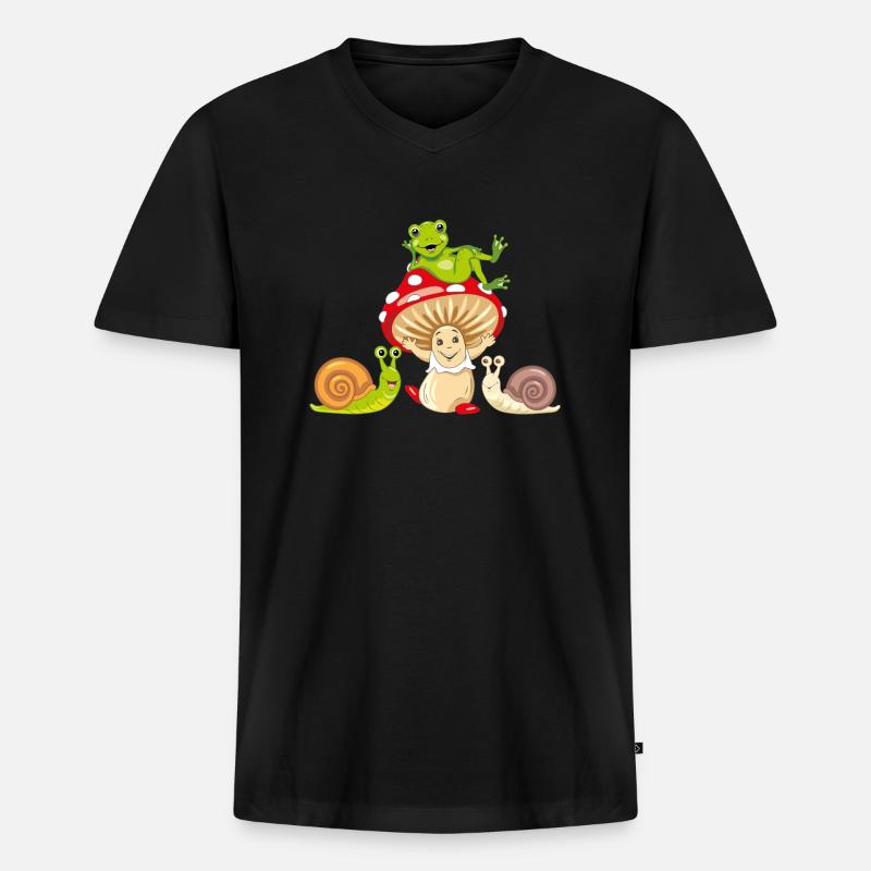 Beste Waldfreunde - Männer Premium Bio T-Shirt mit V-Ausschnitt - Schwarz
