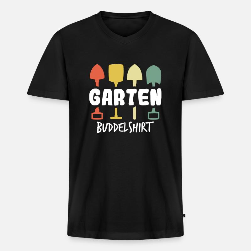Garten Gartenarbeit Gärtner - Männer Premium Bio T-Shirt mit V-Ausschnitt - Schwarz