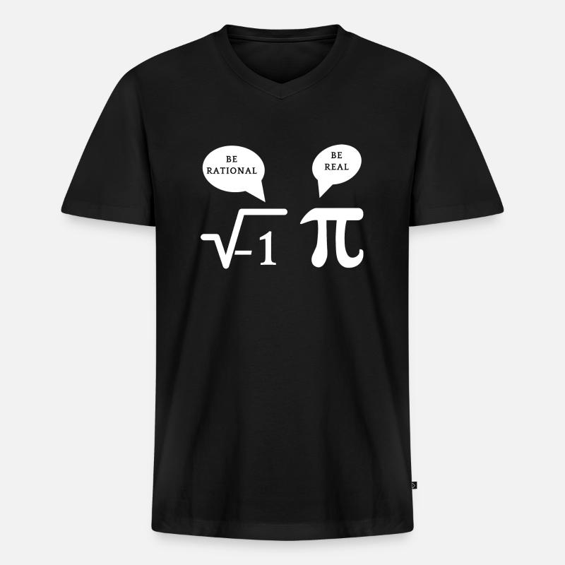 Seien Sie echt - Männer Premium Bio T-Shirt mit V-Ausschnitt - Schwarz