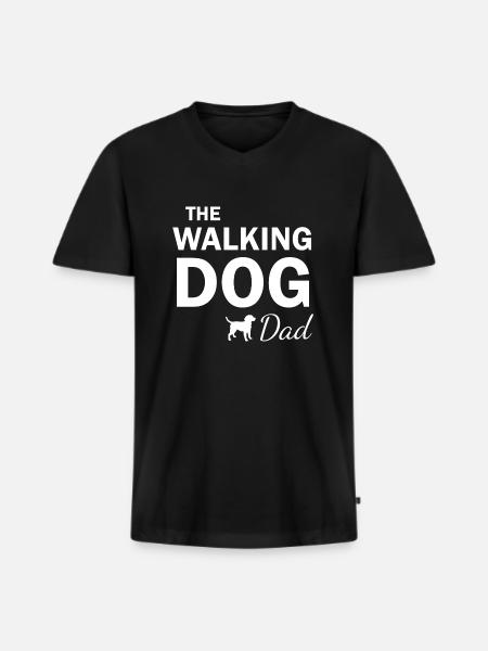 Dog Hund - Men's Premium Organic T-shirt with V-neck - black
