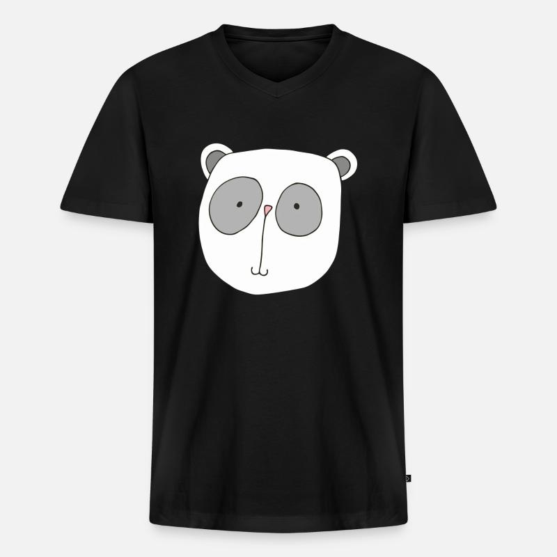 koala bär - Männer Premium Bio T-Shirt mit V-Ausschnitt - Schwarz