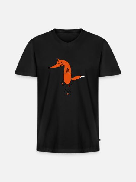 clever yogi - Men's Premium Organic T-shirt with V-neck - black