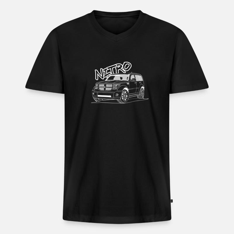 Nitro SUV Design - Männer Premium Bio T-Shirt mit V-Ausschnitt - Schwarz