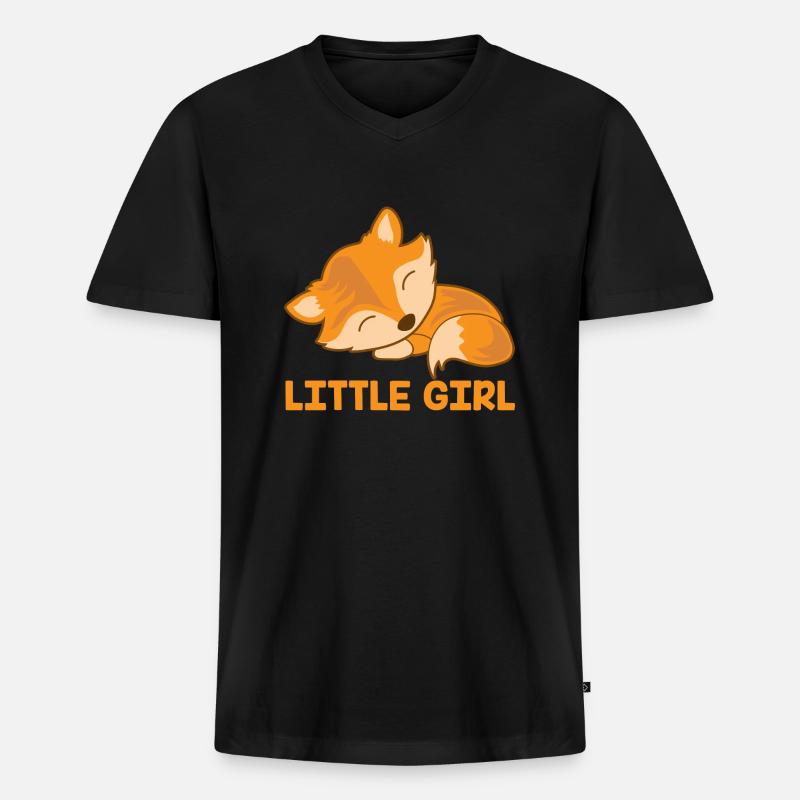 FUCHS MÄDCHEN by The Manzanita´s - Männer Premium Bio T-Shirt mit V-Ausschnitt - Schwarz