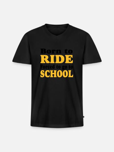 ride - Men's Premium Organic T-shirt with V-neck - black
