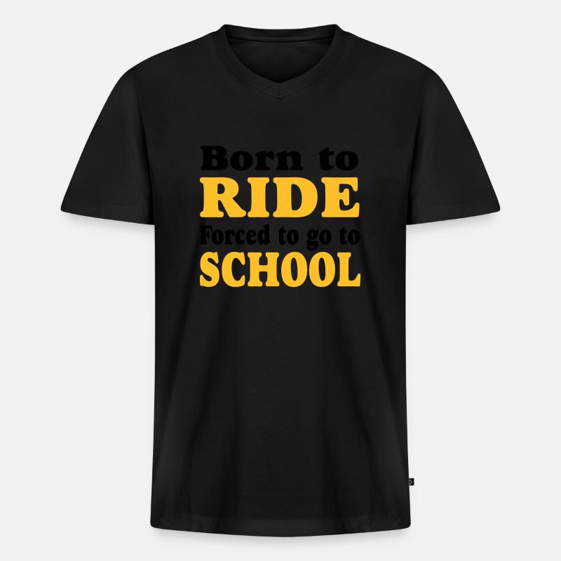 ride - Men's Premium Organic T-shirt with V-neck - black