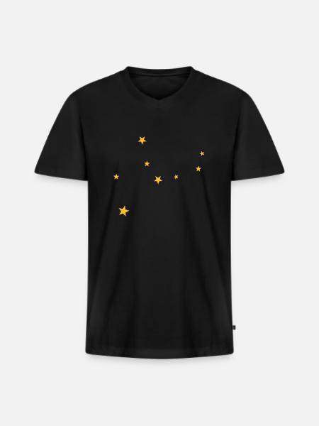 Virgo constellation - Men's Premium Organic T-shirt with V-neck - black
