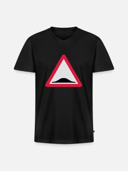 Triangle panel back donkey 209 - Men's Premium Organic T-shirt with V-neck - black
