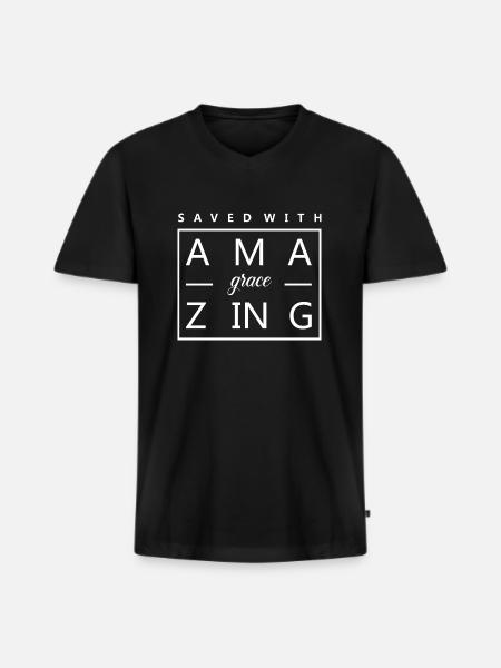 Christian Proverbs - Men's Premium Organic T-shirt with V-neck - black