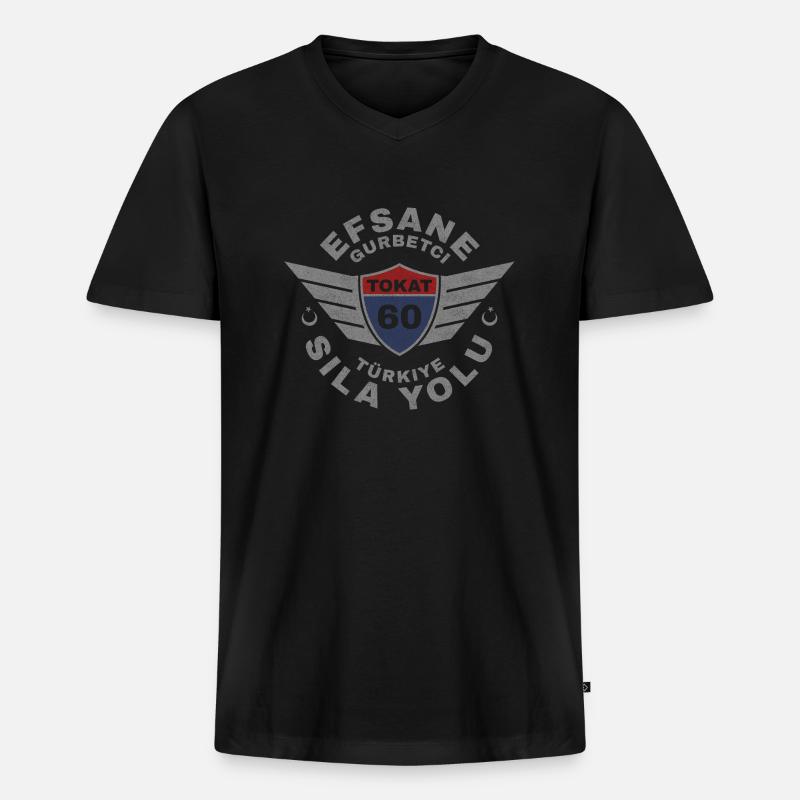 Tokat - Männer Premium Bio T-Shirt mit V-Ausschnitt - Schwarz