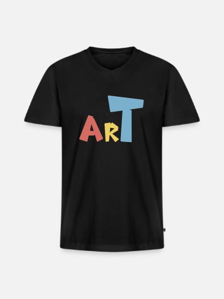 Art - Men's Premium Organic T-shirt with V-neck - black