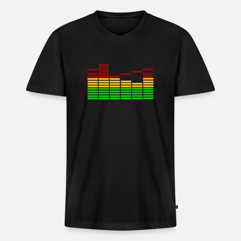 Equalizer - Music - Männer Premium Bio T-Shirt mit V-Ausschnitt - Schwarz