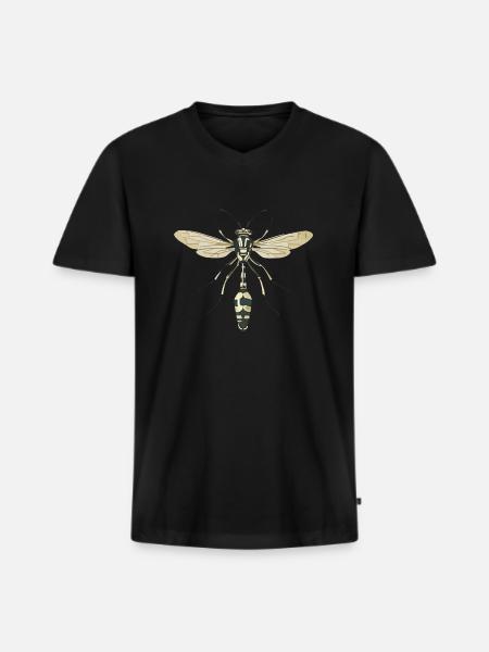 insect - Männer Premium Bio T-Shirt mit V-Ausschnitt - Schwarz