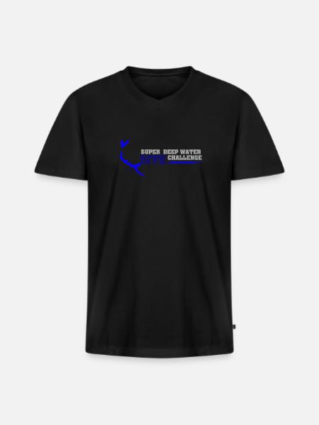 Tauchen - Logo - Männer Premium Bio T-Shirt mit V-Ausschnitt - Schwarz