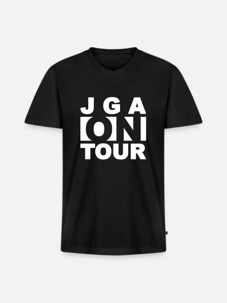 JGA on tour - Männer Premium Bio T-Shirt mit V-Ausschnitt - Schwarz