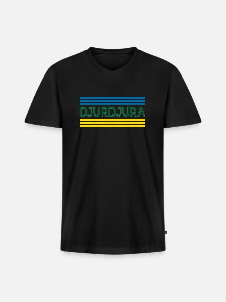 Djurdjura - T-shirt encolure en V Premium bio Homme - noir