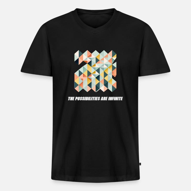 Die Möglichkeiten sind endlos - Männer Premium Bio T-Shirt mit V-Ausschnitt - Schwarz