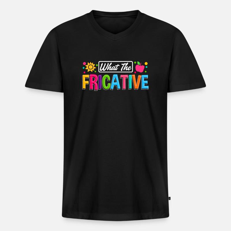 Speech Language Pathologist Speech Therapist - Männer Premium Bio T-Shirt mit V-Ausschnitt - Schwarz
