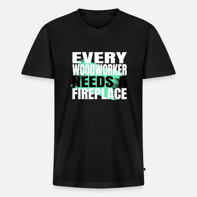 jokes badge present idea tools - Männer Premium Bio T-Shirt mit V-Ausschnitt - Schwarz