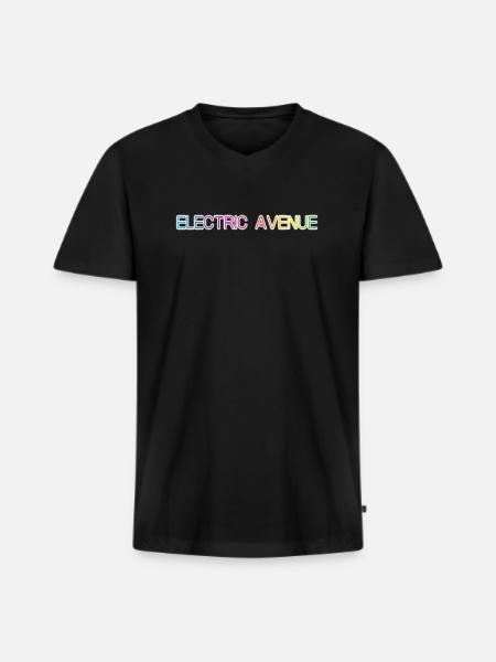 Electric avenue - Men's Premium Organic T-shirt with V-neck - black