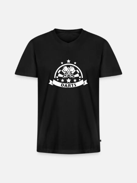 darts - Men's Premium Organic T-shirt with V-neck - black
