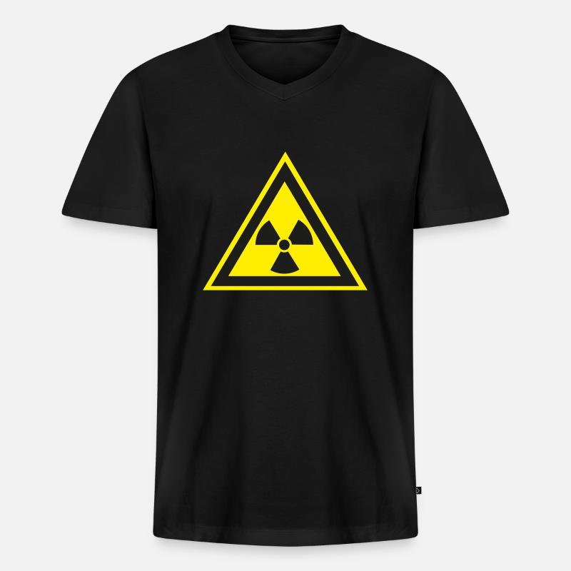 radioactive - Men's Premium Organic T-shirt with V-neck - black