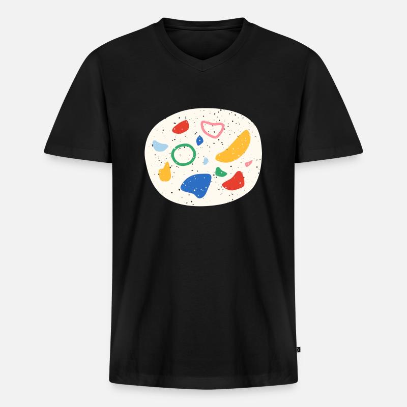 Große Klettergriffe - Männer Premium Bio T-Shirt mit V-Ausschnitt - Schwarz