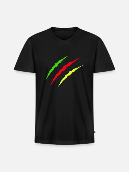 Claws Kurdistan - Men's Premium Organic T-shirt with V-neck - black