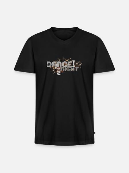 dance all night | Tanzshirts - Männer Premium Bio T-Shirt mit V-Ausschnitt - Schwarz