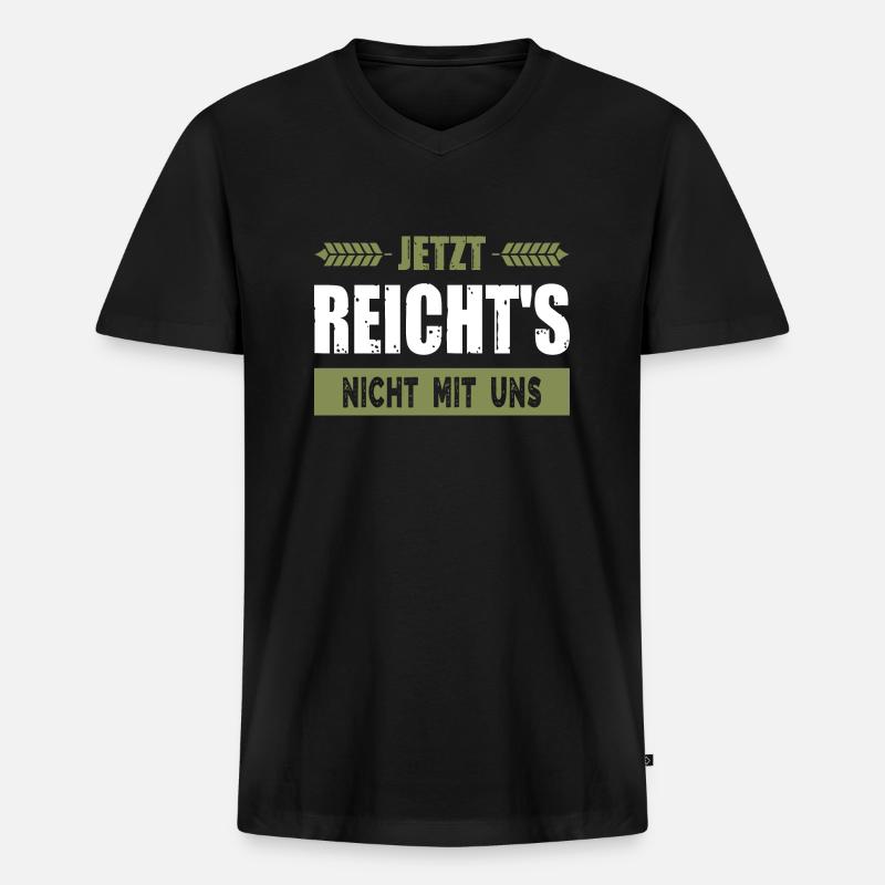 Bauernproteste 2024 Bauernprotest Bauerndemo Demo - Männer Premium Bio T-Shirt mit V-Ausschnitt - Schwarz