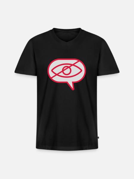 Do not see visual eye - Men's Premium Organic T-shirt with V-neck - black