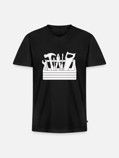 toolbox - Men's Premium Organic T-shirt with V-neck - black