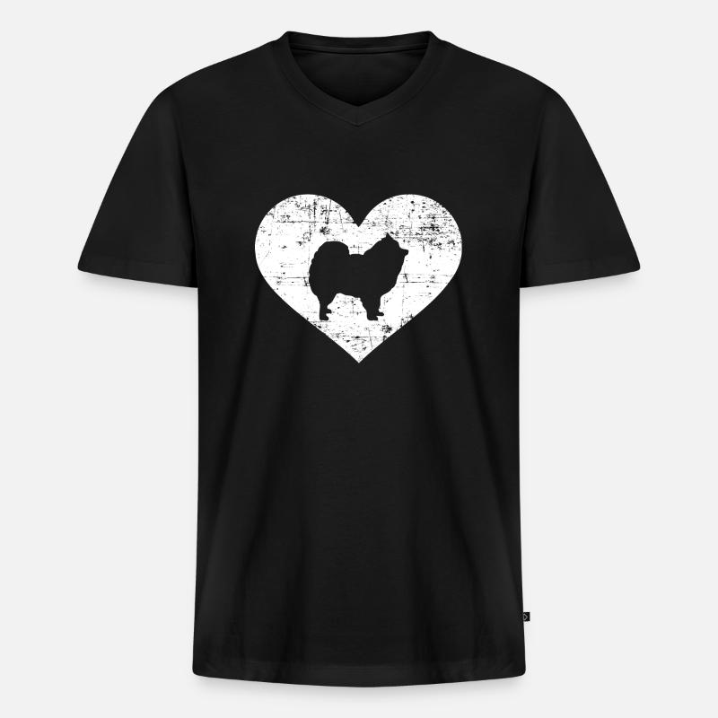 Spitz - Männer Premium Bio T-Shirt mit V-Ausschnitt - Schwarz