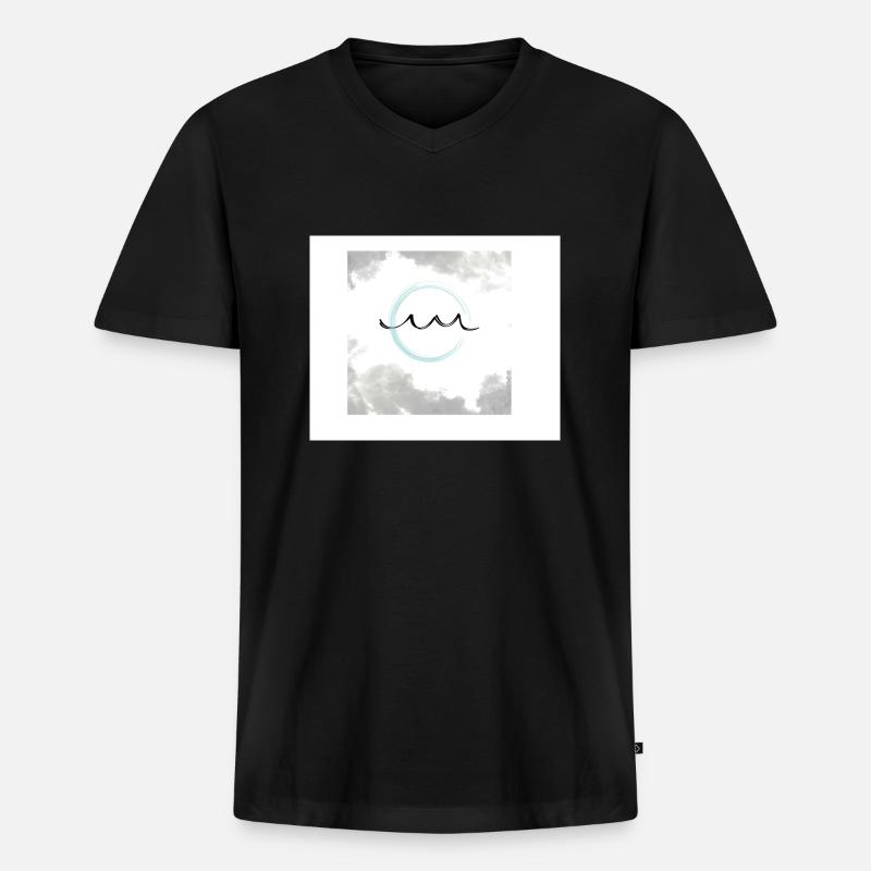 feelings - Männer Premium Bio T-Shirt mit V-Ausschnitt - Schwarz