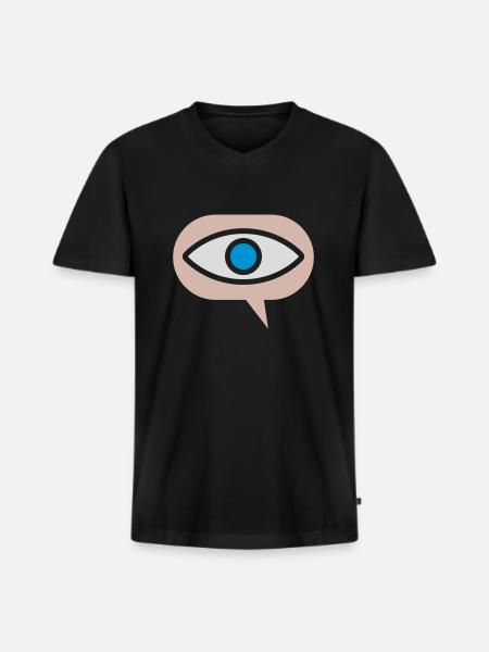 Icon Visual See Eye - Men's Premium Organic T-shirt with V-neck - black