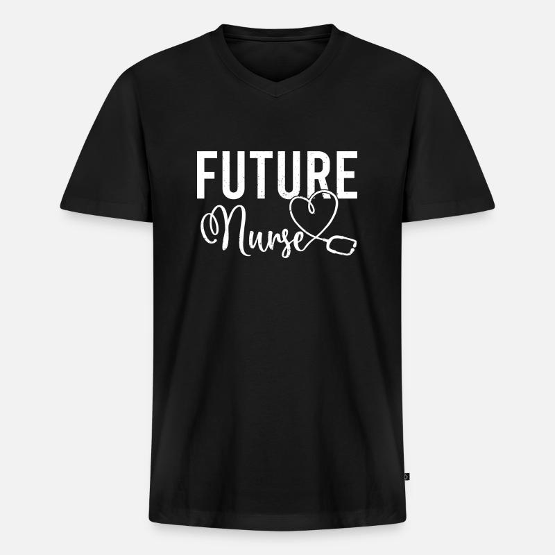 Nursing Registered Nurse Student RN - Männer Premium Bio T-Shirt mit V-Ausschnitt - Schwarz