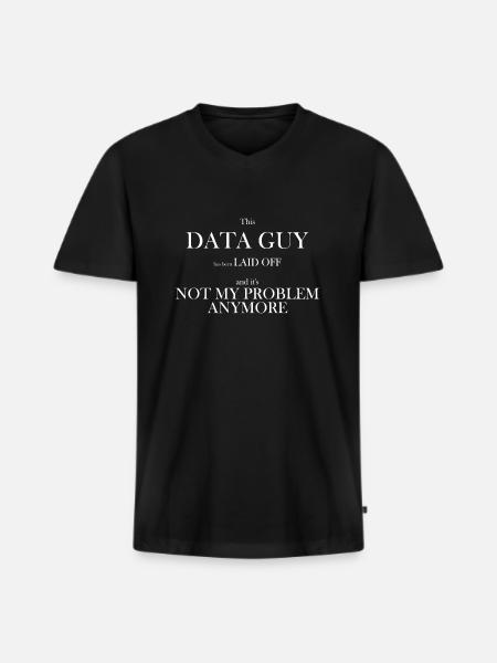 Laidoffnotmyproblem1 - Männer Premium Bio T-Shirt mit V-Ausschnitt - Schwarz