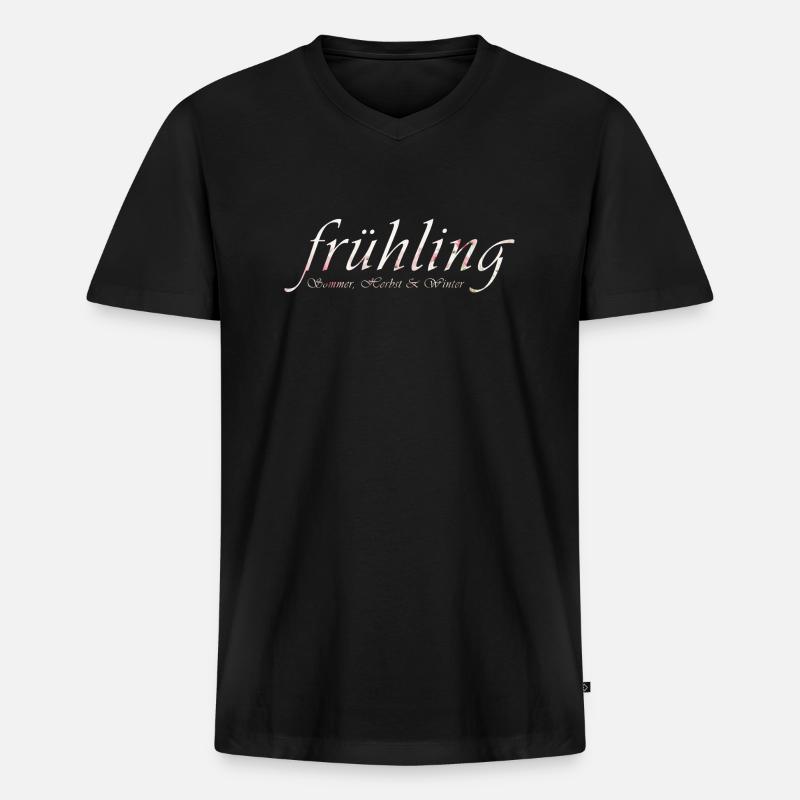 Vivaldi 1v4 - Männer Premium Bio T-Shirt mit V-Ausschnitt - Schwarz