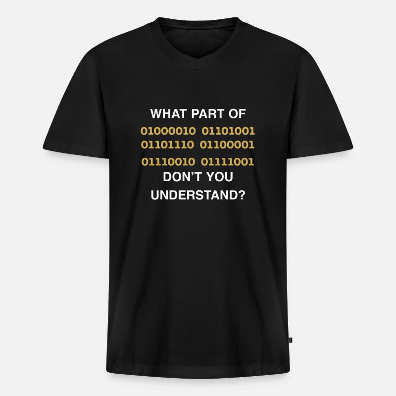 Software engineer code - Men's Premium Organic T-shirt with V-neck - black