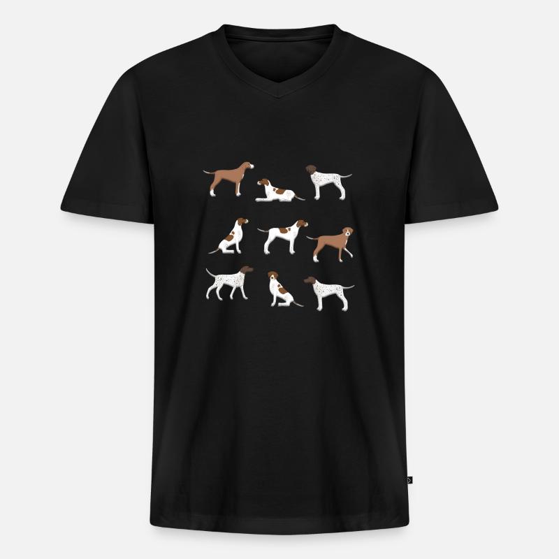 Pointer Auswahl - Männer Premium Bio T-Shirt mit V-Ausschnitt - Schwarz