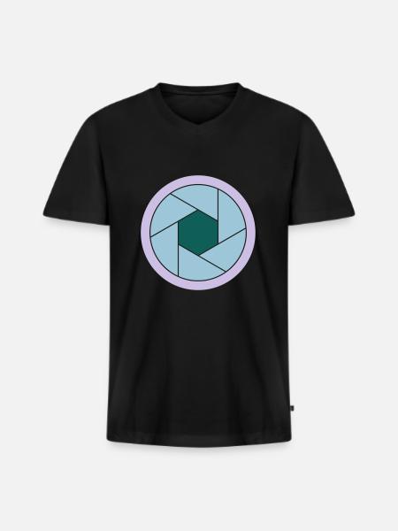 Blende - Männer Premium Bio T-Shirt mit V-Ausschnitt - Schwarz